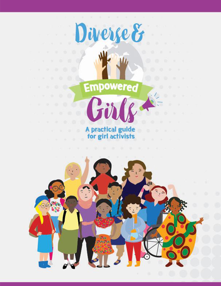 Cover of publication, "A practical guide for girl activists".
Documento traducido por IWORDS Communications para YWCA.